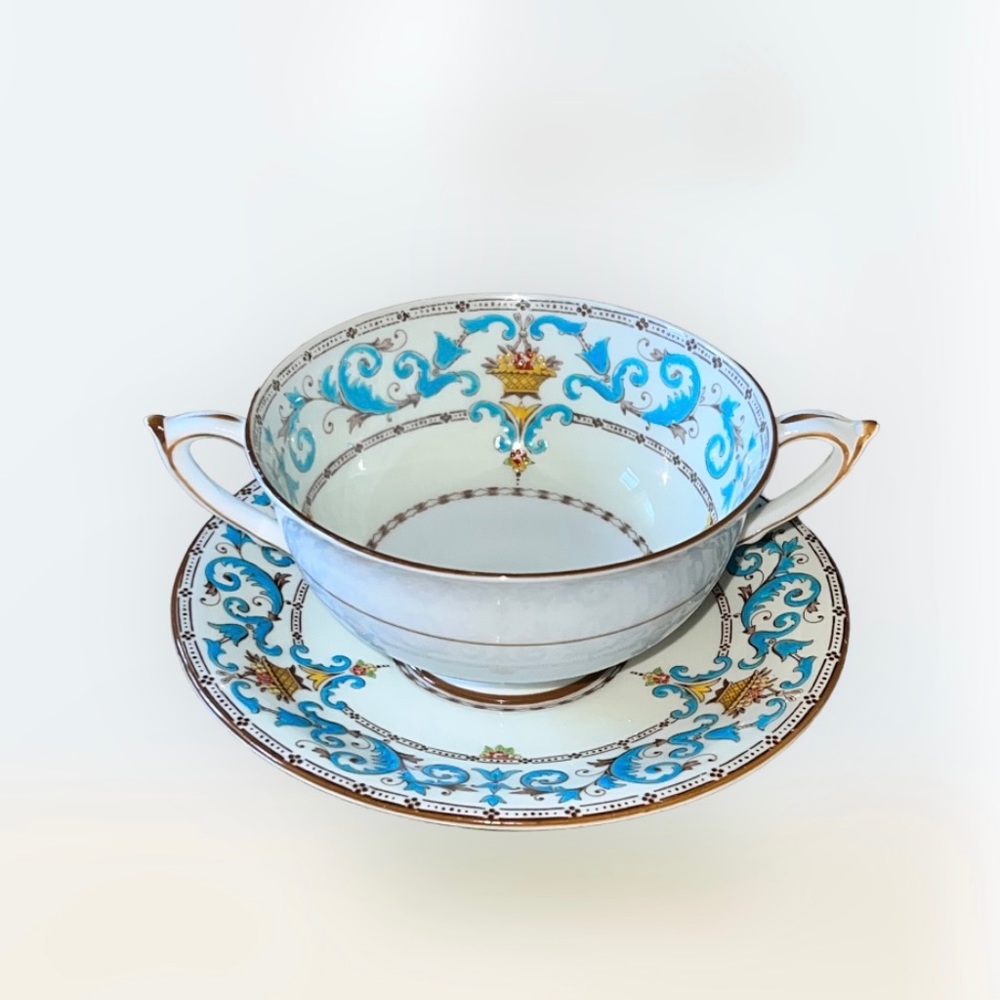 RARE Paragon ADAM Bouillon/Soup Bowl& Saucer For Her Majesty Queen Elizabeth II